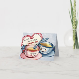 Carte vintage Saint Valentin pour enfants