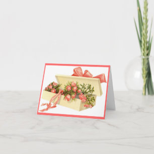 Carte vintage Saint-Valentin Roses roses