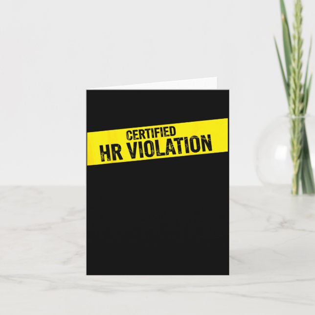Carte Vintage Sarcastic Retro Hr Violation Christmas Off (Devant)