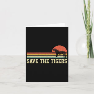 Carte Vintage Sauvez Les Tigres T Chemise Cadeau Tigers 