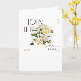 Carte Vintage Save the Bees Waggle Dance Science teacher