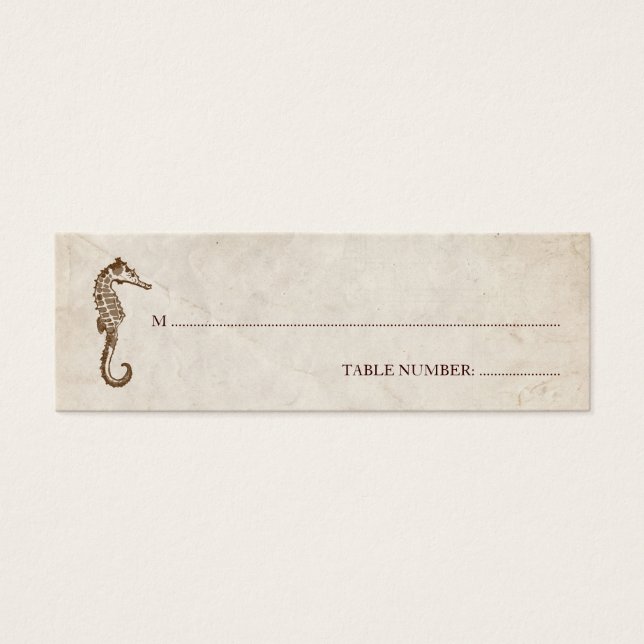Carte vintage Seahorse (Devant)