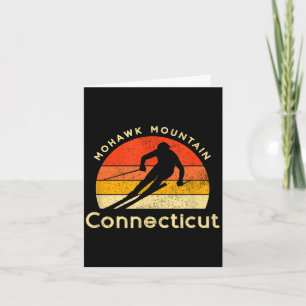 Carte Vintage ski mohawk montagne connecticut montagne 