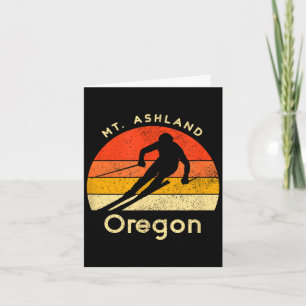 Carte Vintage ski mt ashland oregon montagne
