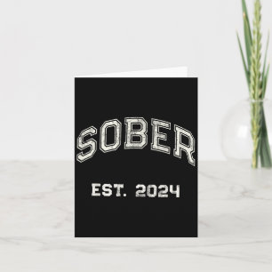 Carte Vintage Sobre Établ. 2024 Affirmation Sobriété Aa