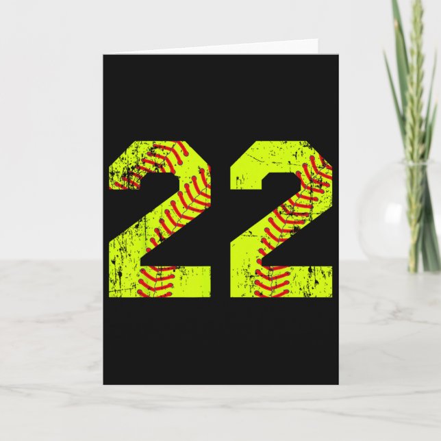 Carte Vintage Softll 22 Numéro de maillot _1  (Devant)