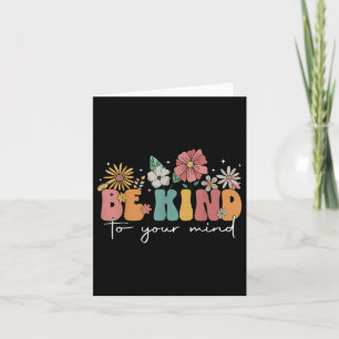 Carte Vintage Sois Gentil À Votre Esprit Santé Mentale F