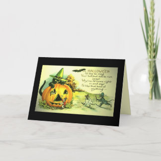 Carte vintage "souris drôles de Halloween