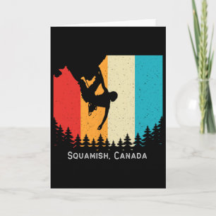 Carte Vintage Squamish, Canada Escalade Bloc 