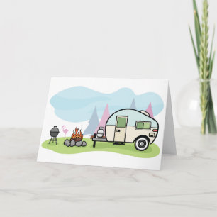 Carte Vintage Style Camper Greeting Cards