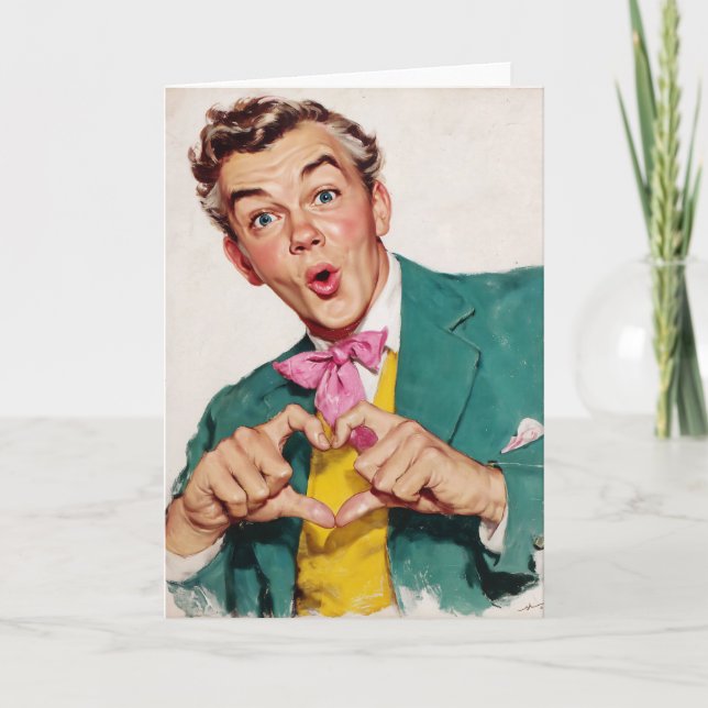 Carte Vintage Surprise Heart Gesture (Devant)