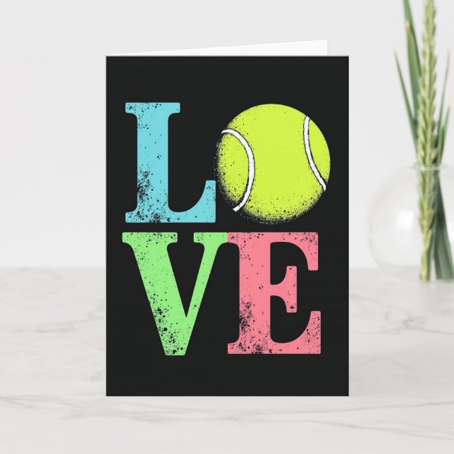 Carte Vintage Tennis Love (Devant)