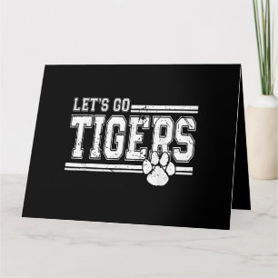 Carte Vintage Tigers School Sports Nom Retro