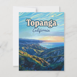 Carte Vintage Topanga California Canyon Los Angele