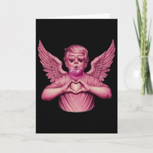 Carte Vintage Trump Saint-Valentin Rose Bubble Gum Cœur