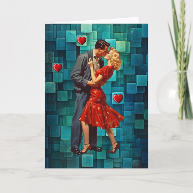CARTE VINTAGE VALENTINE PASSION (Devant)