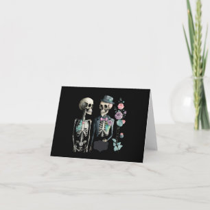 Carte Vintage Valentine Skeleton Couple