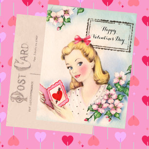 Carte vintage Valentine's Day sur mesure jolie fil
