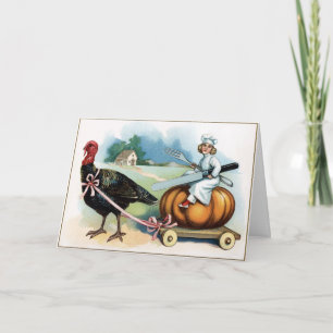 Carte Vintage Victorale Thanksgiving
