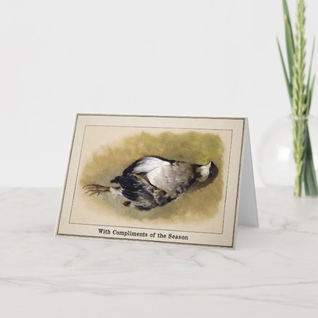 Carte vintage Victorian Dead Bird (Devant)