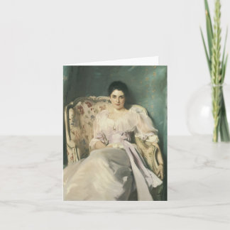 Carte vintage Victorian Lady Note Card - vide