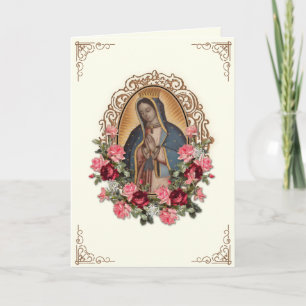 Carte Vintage Vierge Marie Guadalupe Religieux Catholiqu