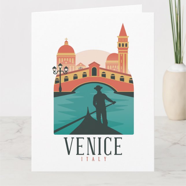 Carte Vintage voyage de Venise (Devant)