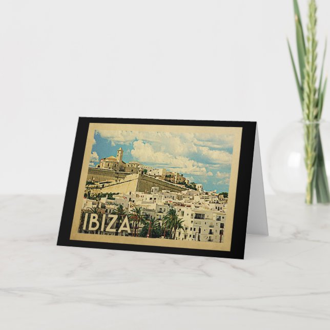 Carte Vintage voyage d'Ibiza Espagne (Devant)
