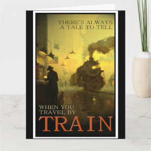 Carte Vintage voyage En Train