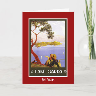 Carte Vintage voyage Lac de Garde Italie