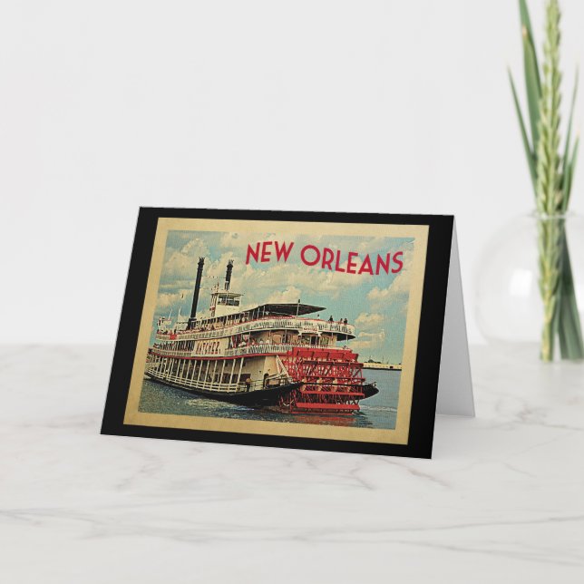 Carte Vintage voyage nautique de la rivière Louisiana (Devant)