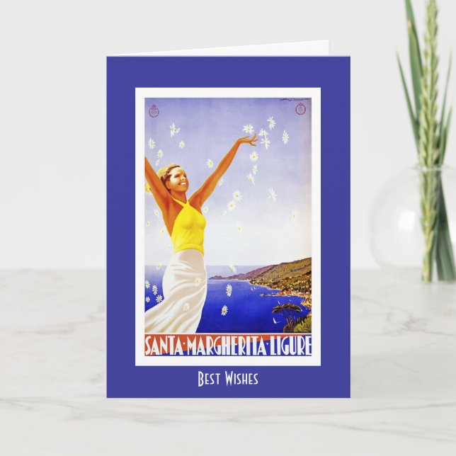 Carte Vintage voyage Père Noël Margherita Italie (Devant)