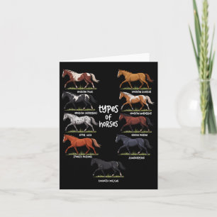 Carte Vintages Rétro Types De Chevaux Cheval Cheval race