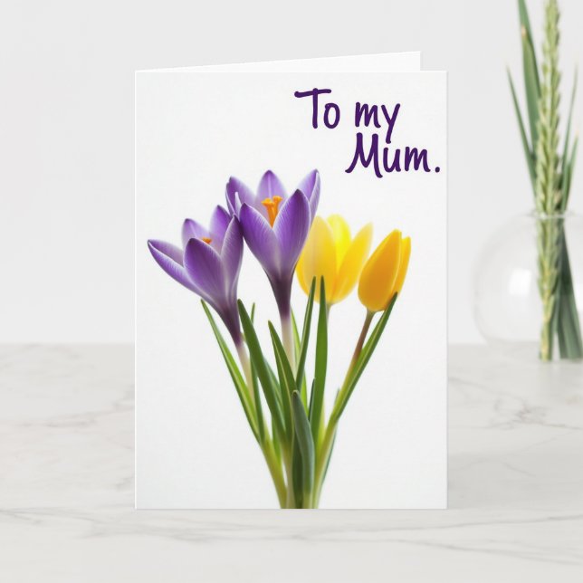 Carte Violet Blooms Mum Card (Devant)