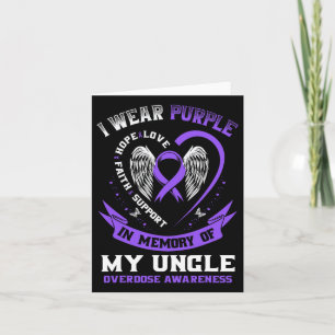 Carte Violet En Mémoire De Mon Oncle Ruban De Sensibilis
