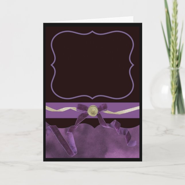 Carte violet et noire avec arc (Devant)