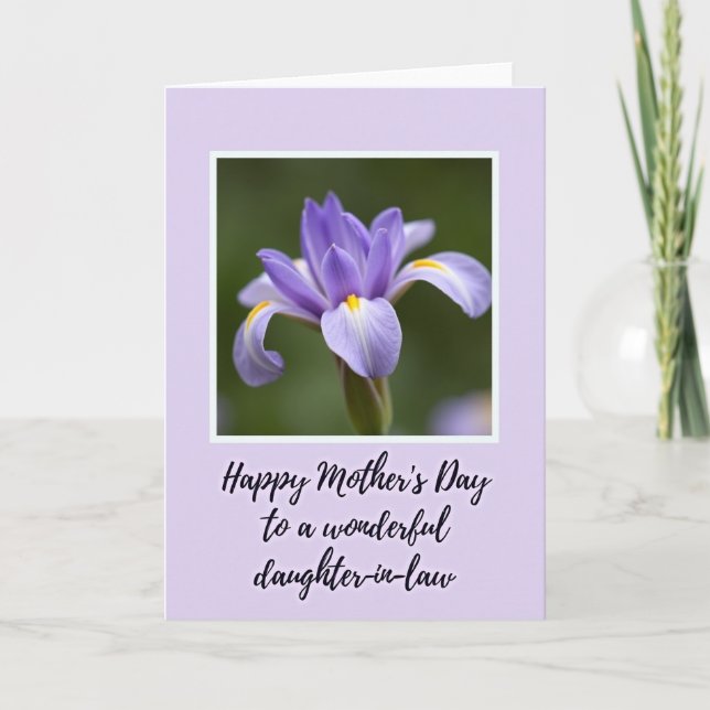 Carte Violet Iris Mothers Day Card (Devant)