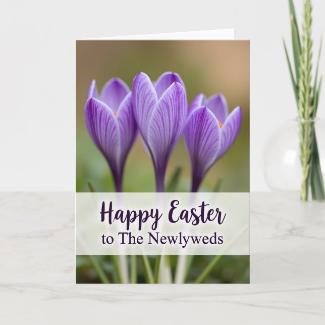 Carte Violet Spring Newlyweds Easter Card (Devant)