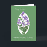 Carte Violets, February Birthday Card for Mother<br><div class="desc">A pretty Birthday Card for a Mother,  with a pretty motif of Violets,  one of the February Birth Month Flowers,  from a water colour painting by Judy Adamson. Part of the Posh and Painterly 'Sweet Violets' collection.</div>