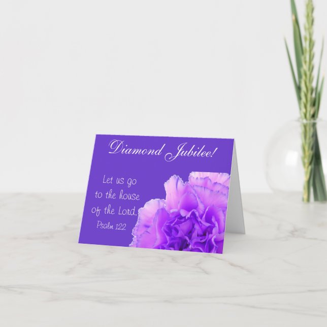 Carte violette catholique Nun Diamond Jubilee (Devant)