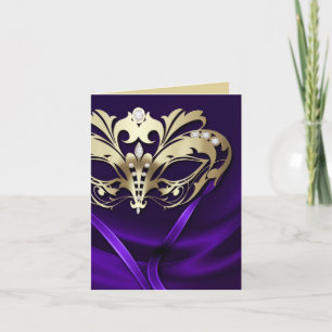 Carte violette Masquerade Or