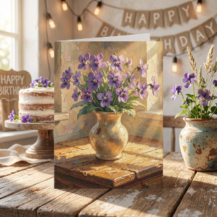 Carte Violettes Violettes Joyeux Anniversaire à mon Am