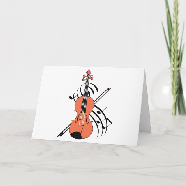 Carte Violon et musique (Devant)
