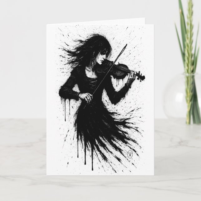 Carte Violoniste Né de l'Encre dans la Tempête du Son (Devant)