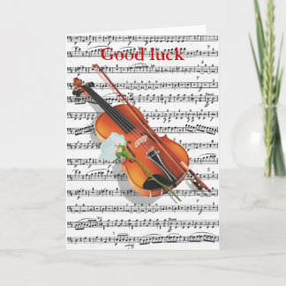 Carte Violons et roses...