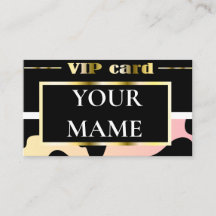 Carte vip noire avec or