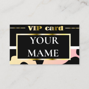 Carte vip noire avec or