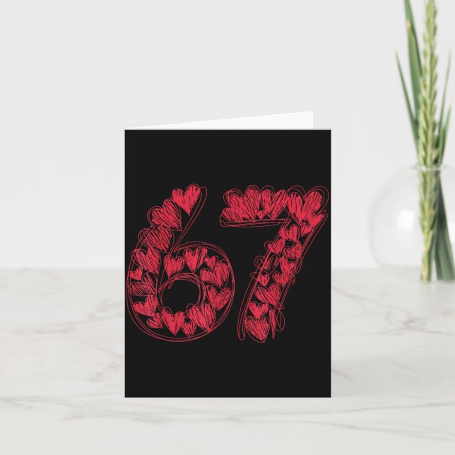 Carte Viral 67 Cœurs dessinés à la main Saint-Valentin M (Devant)