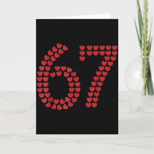 Carte Viral Six Seven Amour 67 Cœurs Saint-Valentin Clic