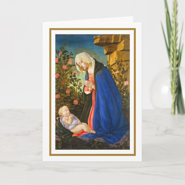 CARTE VIRGIN ADORER DORMIR CHRIST ENFANT (Devant)